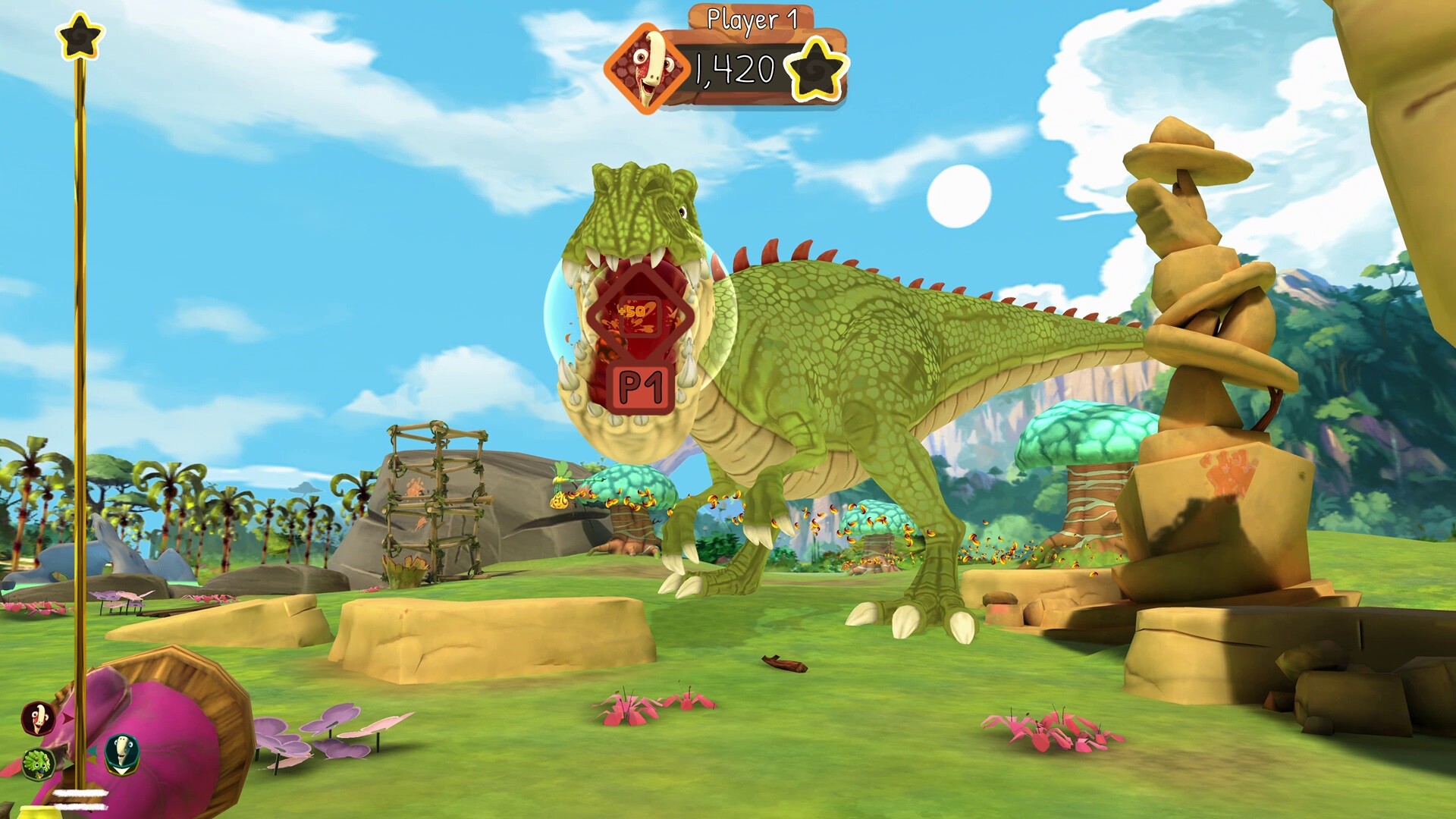 Target shooting mini-game