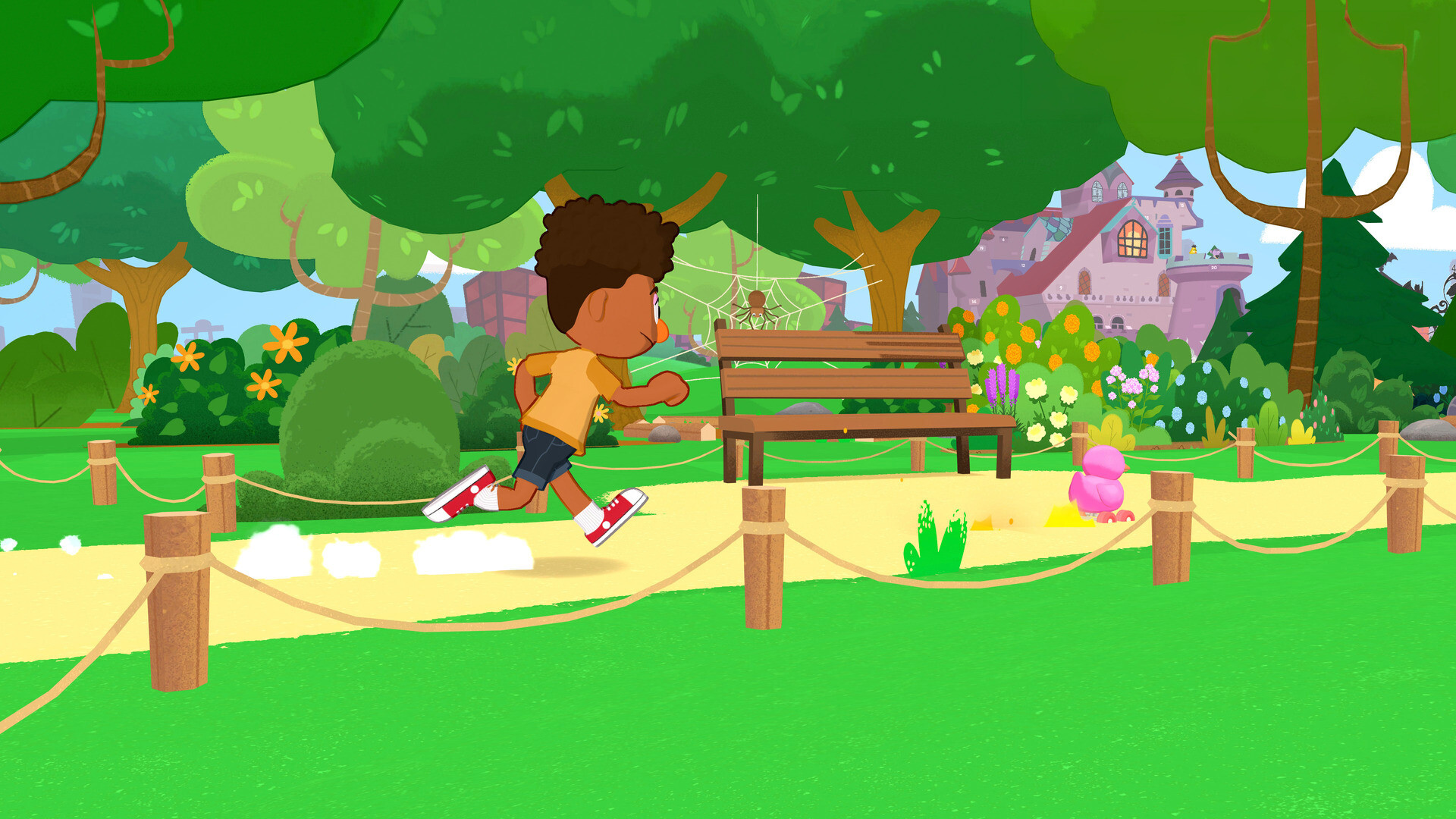 Exploring a garden in Sesame Street: Friends & Fun